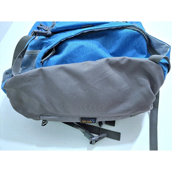 Hiking Backpack 40L Mountaintop Outdoor Adventure Traveling Blue w Rain Cover - Picture 6 of 13